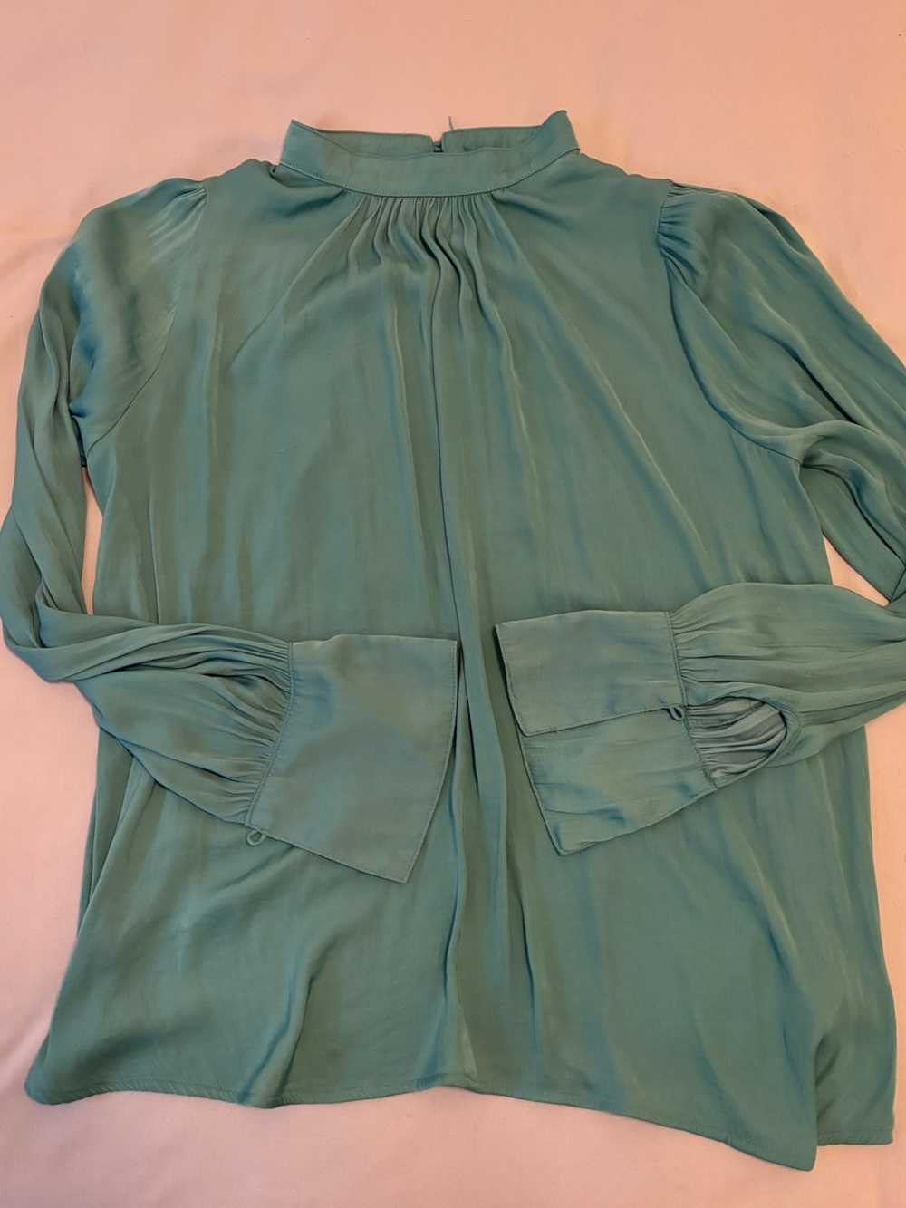 Free People open tie back long sleeve blouse